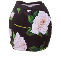 пола,дамски,поли,и,рокли,dolce,&,gabbana,roses,mini,short,skirt,black,(black,white)