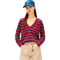 блуза,мъжки,пуловери,дамски,пуловери,tommy,jeans,dw0dw19888,sweater,red,(lavish,cerise,multi,stripe)