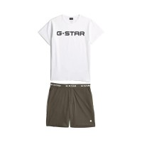 пижама,мъжки,пижами,g,star,d30338,01,short,sleeve,pyjama,brown,white,(multicolor)
