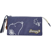 канцеларски,принадлежности,snoopy,triple,comic,pencil,case,blue,(multicolor)