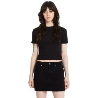 фланелка,с,къс,ръкав,дамски,топове,volcom,stone,tight,short,sleeve,top,black,(black)
