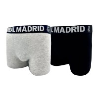 боксерки,мъжко,бельо,real,madrid,rm,adult,boxers,2,units,black,grey,(black,grey)