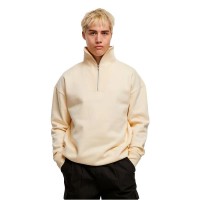 блуза,мъжки,пуловери,urban,classics,cut&sew,half,zip,sweatshirt,beige,(white,sand)