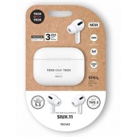 слушалки,слушалки,tech,one,tech,tec1411,wireless,earphones,clear,(white)