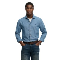 риза,с,дълъг,ръкав,дамски,ризи,мъжки,ризи,superdry,essentials,chambray,long,sleeve,shirt,blue,(washed,indigo)