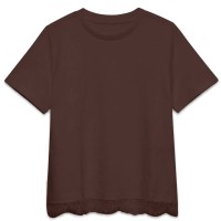тениска,мъжки,тениски,дамски,тениски,vero,moda,sara,mette,lace,short,sleeve,t,shirt,brown,(chicory,coffee,lace,dtm)