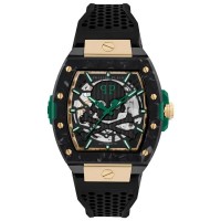 часовник,часовници,philipp,plein,the,skeleton,44mm,5atm,automatic,analogical,watch,green,(black,black,gold,green,mineral)