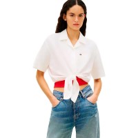 риза,с,къс,ръкав,дамски,ризи,мъжки,ризи,tommy,jeans,dw0dw22210,linen,short,sleeve,shirt,white,(ecru)