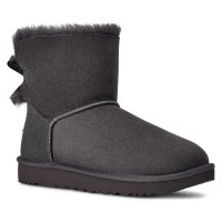 обувки,дамски,боти,мъжки,боти,ugg,mini,bailey,bow,ii,boots,refurbished,grey,(obsidian)