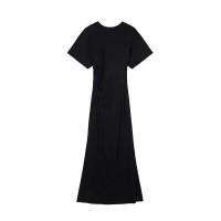 рокля,дамски,поли,и,рокли,balmohk,30001032,short,sleeve,midi,dress,black,(black)