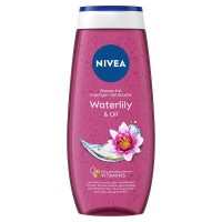 хигиена,тяло,nivea,water,lily,&,oil,250ml,shower,gel,pink,(purple,white)