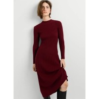 рокля,дамски,поли,и,рокли,pepe,jeans,anna,long,sleeve,long,dress,red,(bordeaux,red)