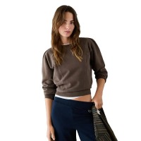 блуза,дамски,блузи,pepe,jeans,belit,sweatshirt,brown,(trail,brown)