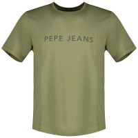 тениска,мъжки,тениски,дамски,тениски,pepe,jeans,jefferson,big,logo,short,sleeve,t,shirt,green,(washed,army,green)