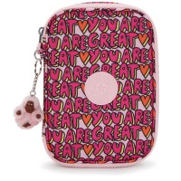 ученически,принадлежности,kipling,100,pens,pencil,case,pink,(you,are,great,print)