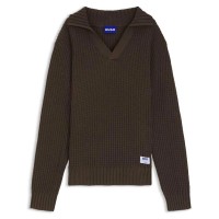 блуза,мъжки,пуловери,дамски,пуловери,hugo,spiro,10274311,blue,sweater,brown,(dark,brown)
