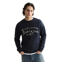 блуза,мъжки,пуловери,scotch,&,soda,183597,sweatshirt,blue,(sky,captain,melange)