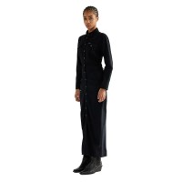 рокля,дамски,поли,и,рокли,wrangler,cinched,waist,maxi,long,sleeve,dress,black,(black,fade)