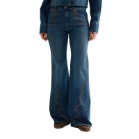 дънки,мъжки,панталони,дамски,панталони,wrangler,western,70s,flare,jeans,blue,(saloon,shadow)