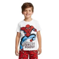 пижама,детски,пижами,spiderman,single,jersey,spiderman,short,sleeve,pyjama,white,(white)