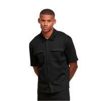 риза,с,къс,ръкав,дамски,ризи,мъжки,ризи,urban,classics,casual,resort,short,sleeve,shirt,black,(black)