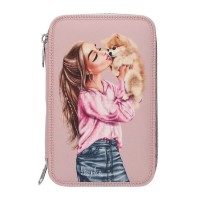 канцеларски,принадлежности,topmodel,dots,pencil,case,pink,(pink,white)