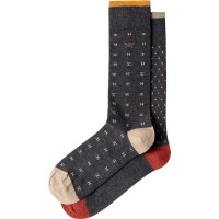 чорапи,мъжки,чорапи,дамски,чорапи,hackett,hmu300093,socks,2,pairs,grey,(charcoal,grey)