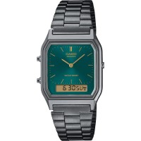 часовник,часовници,casio,aq,230,30.0mm,3atm,quartz,analog,digital,watch,silver,(gunmetal,grey,green,resin)