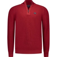 блуза,мъжки,пуловери,дамски,пуловери,nza,new,zealand,26gn491,half,zip,sweater,red,(deep,red,melange)