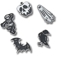 обувни,аксесоари,jibbitz,spooky,season,charm,5,units,silver