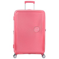 куфари,american,tourister,soundobx,spinner,77,28,tsa,97,110l,trolley,bag,refurbished,pink,(sun,kissed,coral)