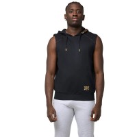 суичър,мъжки,пуловери,leone1947,new,gold,sleeveless,hoodie,black,(black,gold)