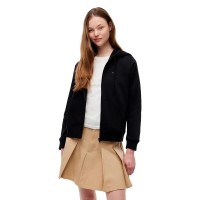 блуза,дамски,блузи,tommy,jeans,dw0dw19729,full,zip,sweatshirt,black,(black)