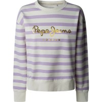 блуза,дамски,блузи,pepe,jeans,anna,sweatshirt,refurbished,beige,(lilac)