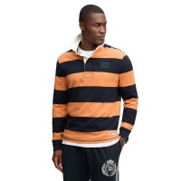 блуза,мъжки,пуловери,дамски,пуловери,superdry,vintage,athletic,stripe,rugby,sweater,orange,(orange,navy,stripe)