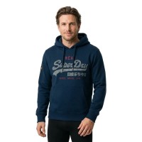суичър,мъжки,пуловери,superdry,vintage,logo,heritage,relaxed,hoodie,blue,(deep,sea,blue,marl)