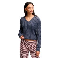 блуза,мъжки,пуловери,дамски,пуловери,superdry,washed,cable,jumper,v,neck,sweater,blue,(atlantic,navy)