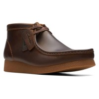 обувки,дамски,боти,мъжки,боти,clarks,shoes,wallabeeevo,bt,booties,refurbished,brown,(beeswax,leather)