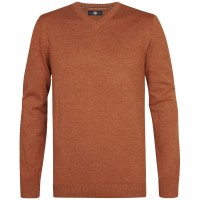 блуза,мъжки,пуловери,дамски,пуловери,petrol,industries,m,ros,kwv200,v,neck,sweater,orange,(copper,orange)