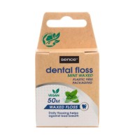 хигиена,аксесоари,sence,mint,flavored,waxed,dental,floss,50m,clear,(multicolor)
