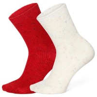чорапи,мъжки,чорапи,дамски,чорапи,timberland,speckled,crew,socks,2,pairs,red,white,(white)