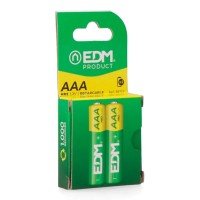 батерии,edm,eco,series,aaa,hr03,950,mah,rechargeable,batteries,2,units,green,(multicolor)