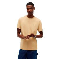 тениска,мъжки,тениски,дамски,тениски,tommy,jeans,dm0dm22504,short,sleeve,t,shirt,beige,yellow,(sandy,beige)