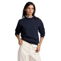 блуза,дамски,блузи,silbon,ruffle,collar,buttons,sweatshirt,blue,(navy,blue)