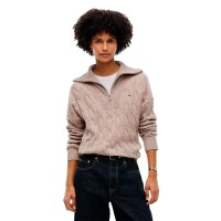 блуза,мъжки,пуловери,дамски,пуловери,tommy,hilfiger,ww0ww46425,half,zip,sweater,beige,(light,camel,heather)