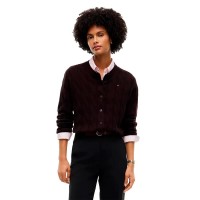 жилетка,мъжки,пуловери,дамски,пуловери,tommy,hilfiger,ww0ww52191,cardigan,brown,(chocolate)