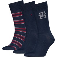 чорапи,мъжки,чорапи,дамски,чорапи,tommy,hilfiger,monogram,stripe,socks,3,pairs,blue,(navy)