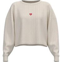 блуза,дамски,блузи,hugo,cozy,10282520,red,sweatshirt,white,(natural)