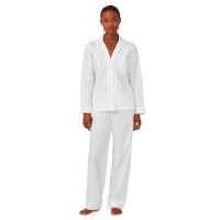 пижама,дамски,пижами,lauren,long,sleeve,pyjama,white,(white)