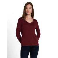 блуза,мъжки,пуловери,дамски,пуловери,tom,tailor,front,logo,coin,v,neck,sweater,red,(preppy,plum)